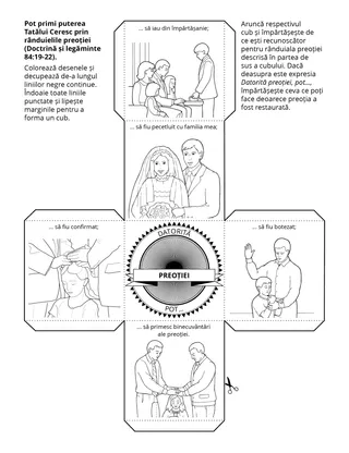 Pagină cu activități pentru copii.