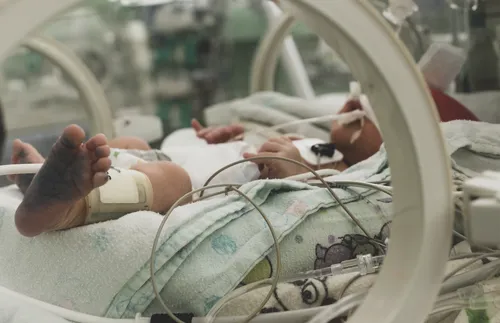 baby in an incubator
