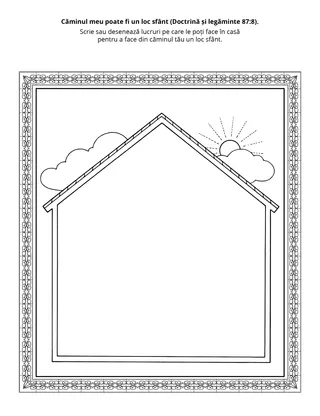 Pagină cu activități pentru copii.