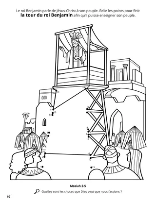 King Benjamin Addresses His People coloring page