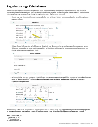 Handout sa Pagsabot sa mga Kabulahanan