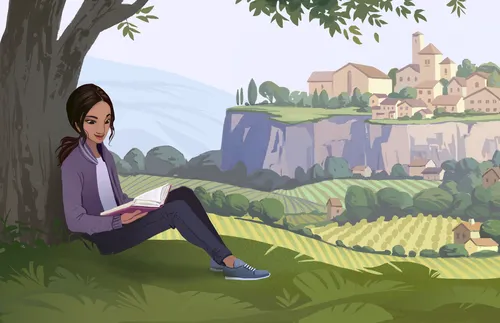 Young woman with book