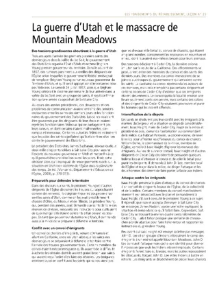 La guerre d’Utah et le massacre de Mountain Meadows