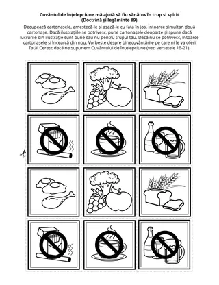 Pagină cu activități pentru copii.