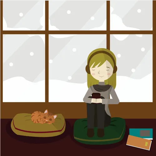 girl listening to music