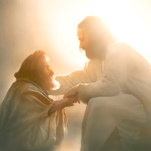 Jesus Christ healing a man