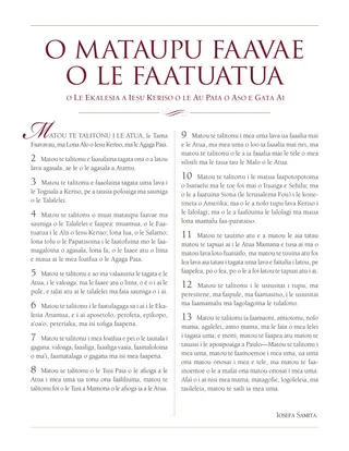 o Mataupu Faavae o le Faatuatua