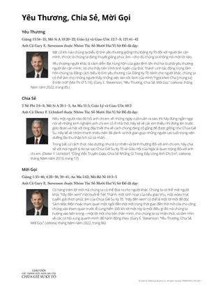 Yêu Thương, Chia Sẻ, Mời Gọi