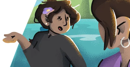 young woman and mother