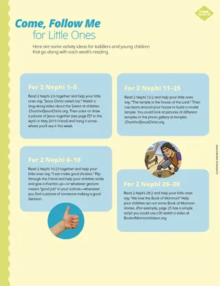 activity ideas that go along with Come, Follow Me