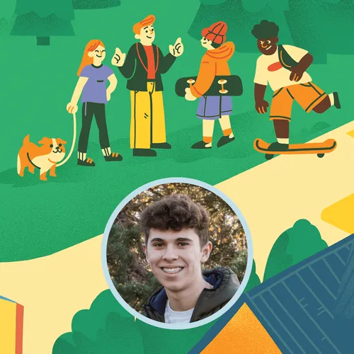 young man; youth at park