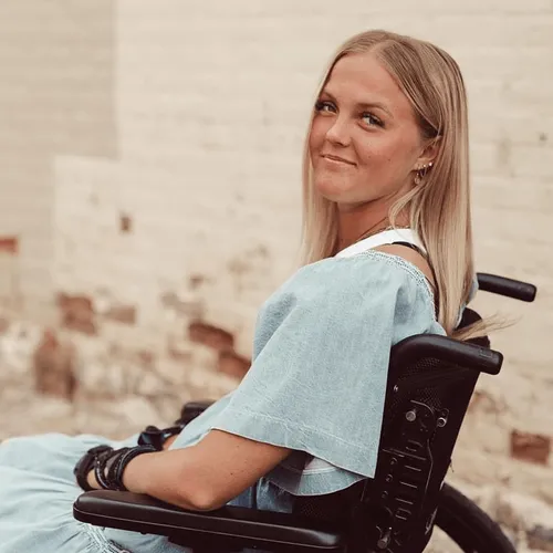 young woman in wheelchair