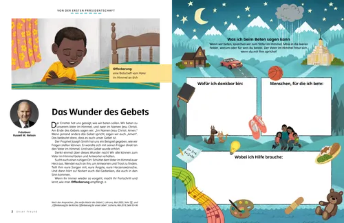 PDF: Ein betender Junge; eine Aktivität, bei der man aufschreibt, worum oder für wen man beten kann