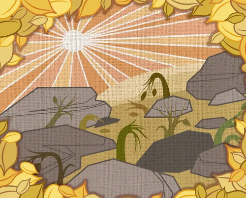 Some of the seeds land in rocky soil.