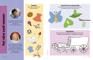 PDF-side med en fargeleggingsaktivitet med en prærievogn, en sommerfuglaktivitet å sette i rekkefølge og en aktivitet for valg på sabbatsdagen