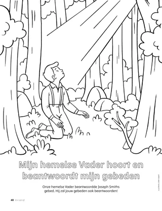 Kleurplaat van het eerste visioen