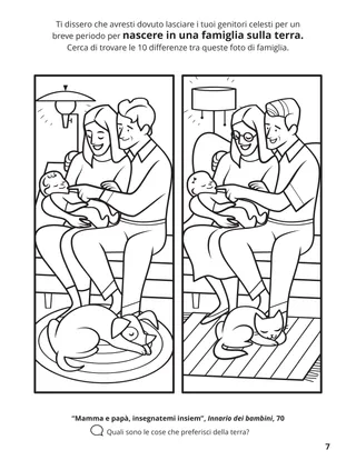 pagina 7 del libro da colorare Radunare la famiglia di Dio 