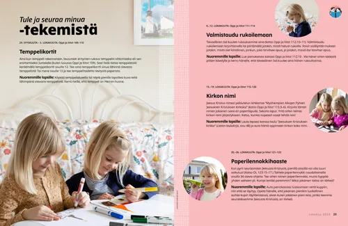 PDF-sivu, jossa nuori tyttö rukoilee