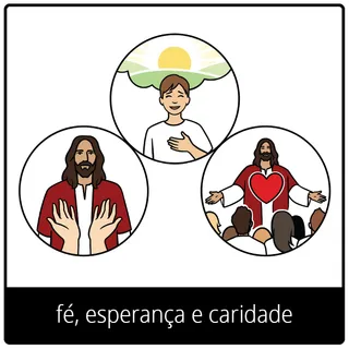 Símbolo do evangelho fé, esperança e caridade