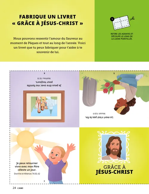 Page PDF d’un livret comportant des illustrations d’enfants avec Jésus-Christ