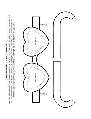 Pagină cu activități pentru Societatea Primară – Domnul Se uită la inimă.