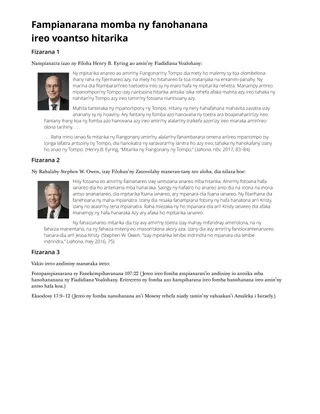 Fampianarana momba ny fanohanana ireo voantso hitarika