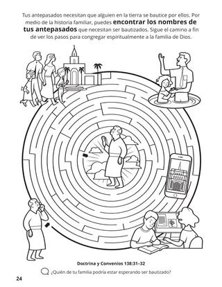 página 24 del libro para colorear “Congregar a la familia de Dios”