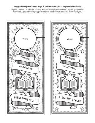 Strona z zadaniami dla Organizacji Podstawowej: Mogę zachowywać słowo Boga w swoim sercu