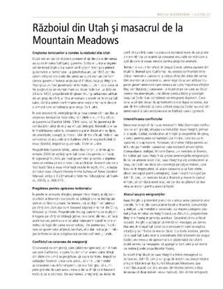 foaie de prezentare, Războiul din Utah şi masacrul de la Mountain Meadows