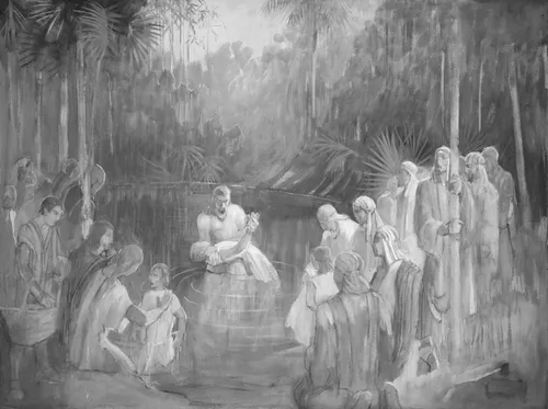 Alma baptizing others