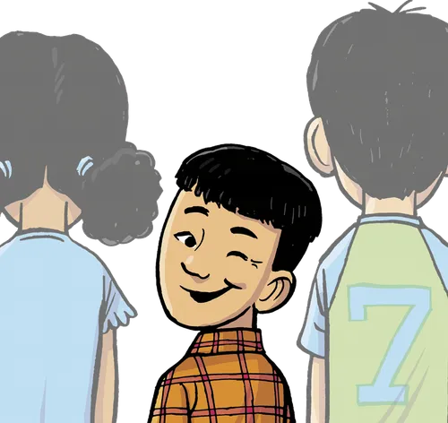 Illustration of smiling boy