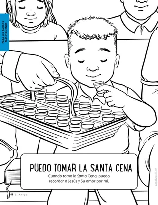 Un niño tomando la Santa Cena