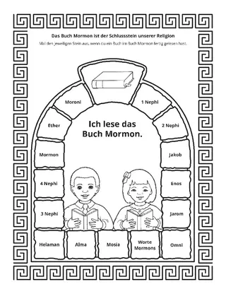 Seite mit der Aktivität: Das Buch Mormon ist der Schlussstein unserer Religion