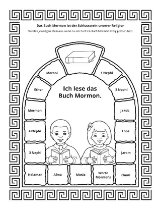 Seite mit der Aktivität: Das Buch Mormon ist der Schlussstein unserer Religion