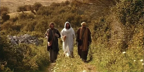 Luke 24:13–33, Resurrected Christ walks with two disciples