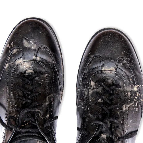 a pair of black shoes