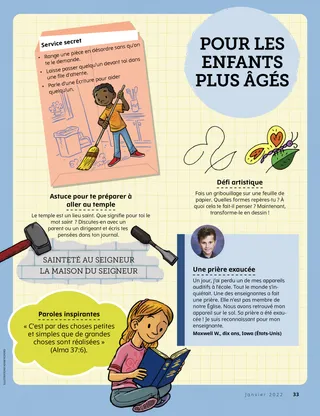 Page from the January 2022 Friend Magazine.