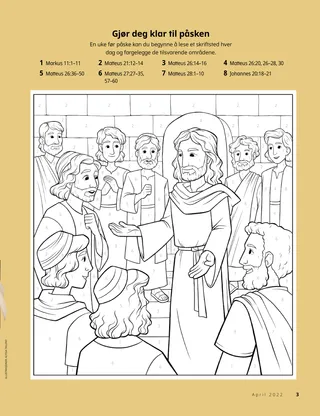 color by number of Jesus with His disciples