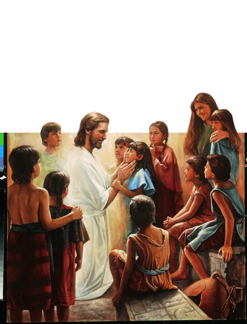 Jesus speaking with children