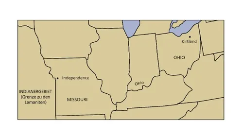 Karte: von Independence nach Kirtland