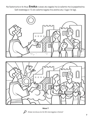 Enoch and the People of Zion coloring page