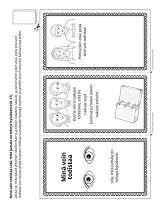 toimintasivu: minä voin olla Jumalan todistaja