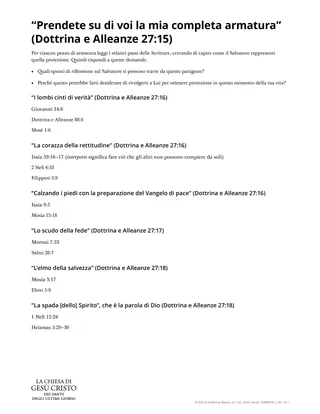 Prendete su di voi la mia completa armatura: Dottrina e Alleanze 27:15