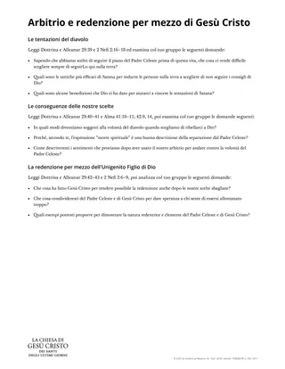 Arbitrio e redenzione per mezzo di Gesù Cristo