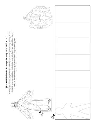 ektiviti peis: Jisas i askim mi long kam long Em 