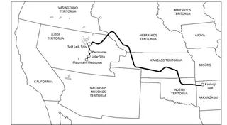 JAV vakarinės dalies žemėlapis
