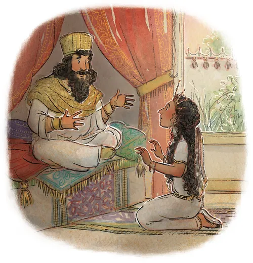 Esther talking to the king