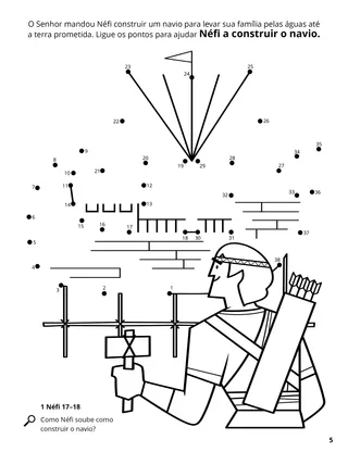 Nephi Builds a Boat coloring page