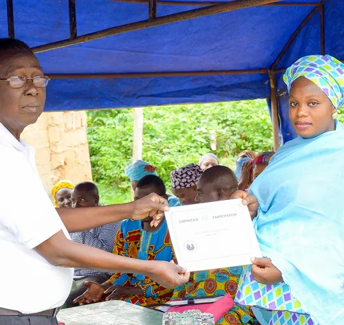 presenting a certificate