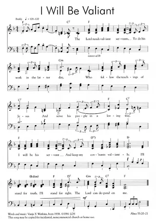 Music, I Will Be Valiant